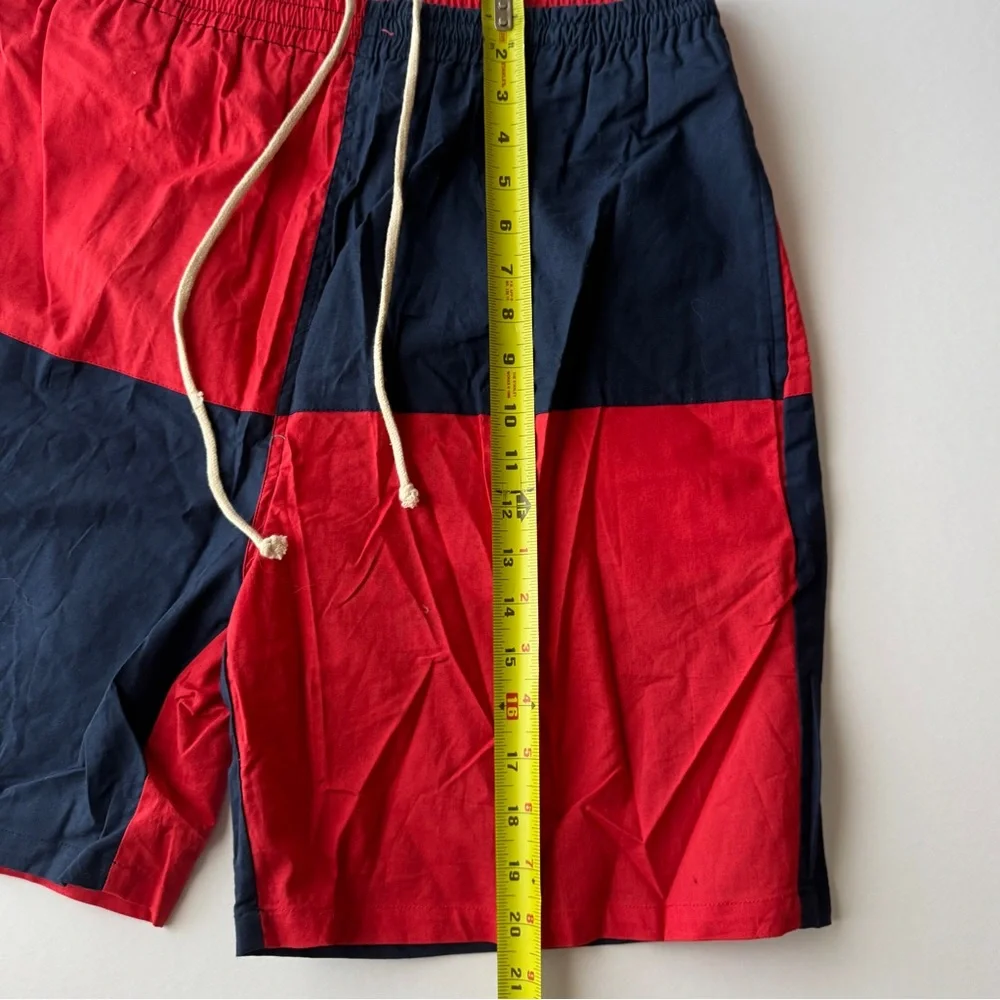 Southern Surf Mens Swim Trunks L Multicolor Color Block Mesh Lined 80s Vintage